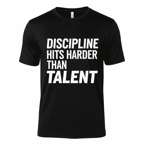Discipline Hits Harder Than Talent – Faith-Focused Boxing Tee
